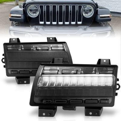 Chrome Housing LED Sequential Signal Side Markers <br> 18-21 Jeep Wrangler