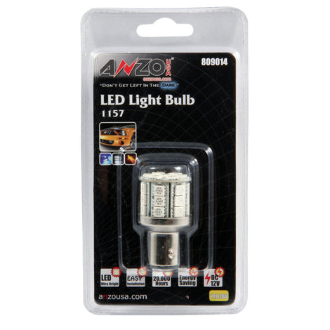 LED Bulbs 1157 Amber-28 LEDs 1 3/4in Tall<br> Universal