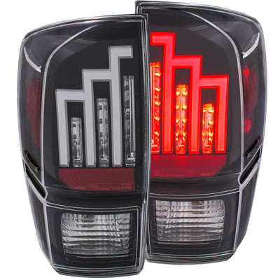 Black LED Taillights <br> 16-17 Toyota Tacoma