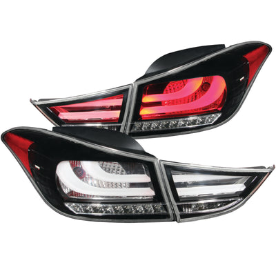 4pcs Black LED Taillights <br> 11-13 Hyundai Elantra