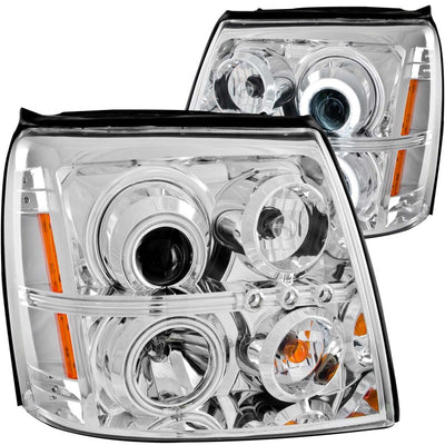 Chrome LED Halo Projector Headlights <br> 03-06 Cadillac Escalade