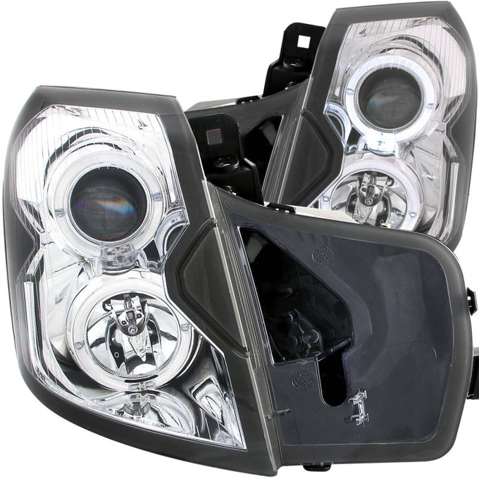 Chrome LED Halo Projector Headlights <br> 03-07 Cadillac Cts