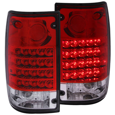 Red/Clear LED Taillights <br> 89-95 Toyota Pickup