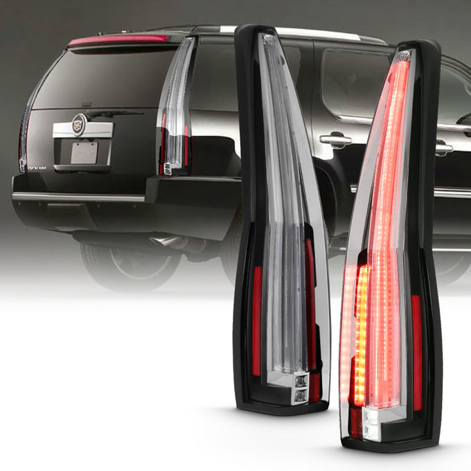 Red/Clear LED Taillights <br> 07-14 Cadillac Escalade