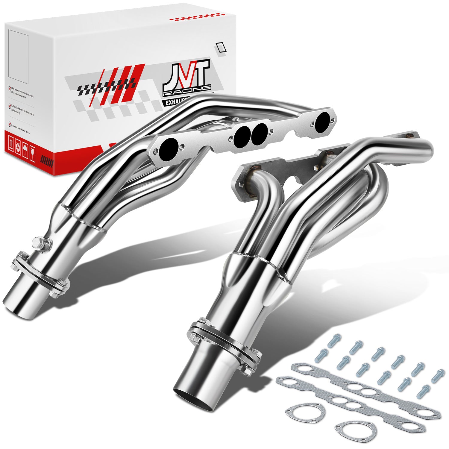 Polished Stainless 4-1 Exhaust Headers <br> 88-97 Chevy GMC Pickup 5.0L 5.7L V8