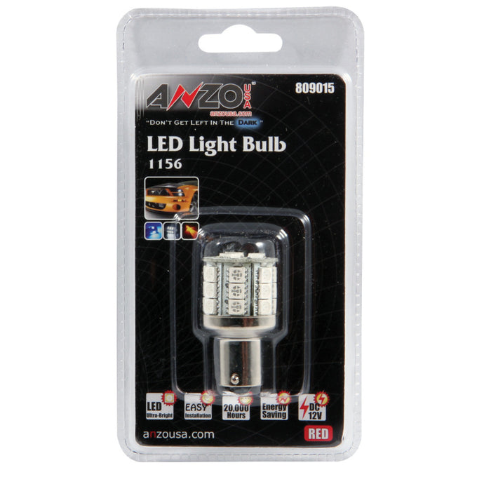 LED Bulbs 1156 Red-23 LEDs 1 3/4in Tall<br> Universal