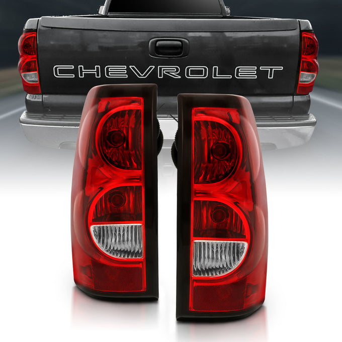 Red/Taillight w/Black Trim <br>04-07 Chevy Silverado 1500 2500 3500