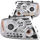 Chrome G2 LED Halo Projector Headlights <br> 04-08 Ford F-150, 06-08 Lincoln Mark LT