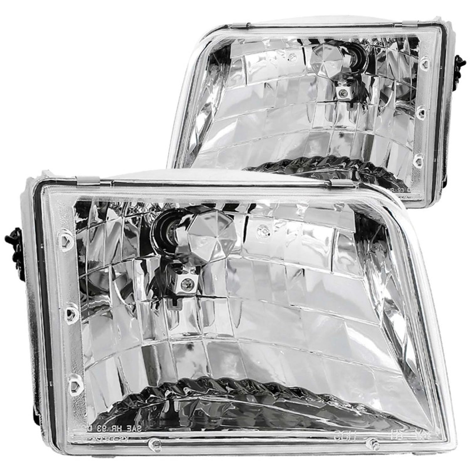 Chrome Crystal Headlights <br> 93-97 Ford Ranger