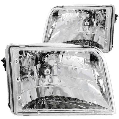 Chrome Crystal Headlights <br> 93-97 Ford Ranger