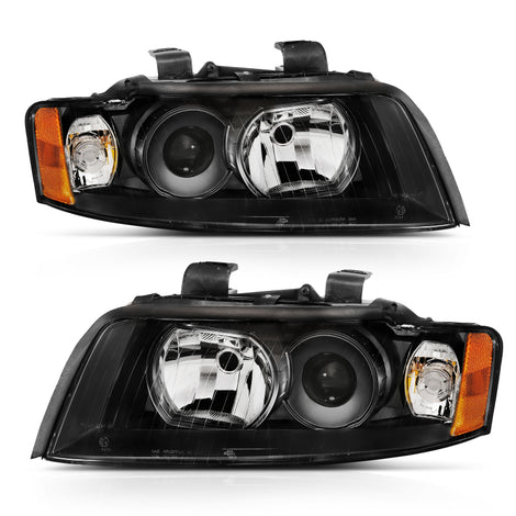 Black G2 Projector Headlights <br> 02-05 Audi A4
