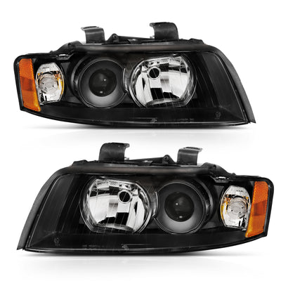 Black G2 Projector Headlights <br> 02-05 Audi A4