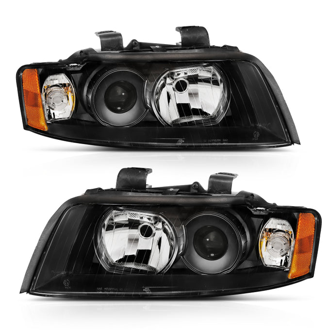 Black G2 Projector Headlights <br> 02-05 Audi A4