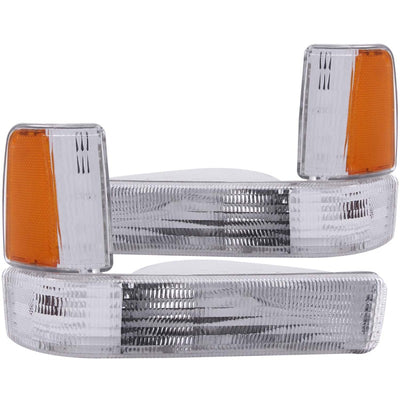 Chrome Parking Lights w/Amber Reflector<br> 91-96 Dodge Dakota