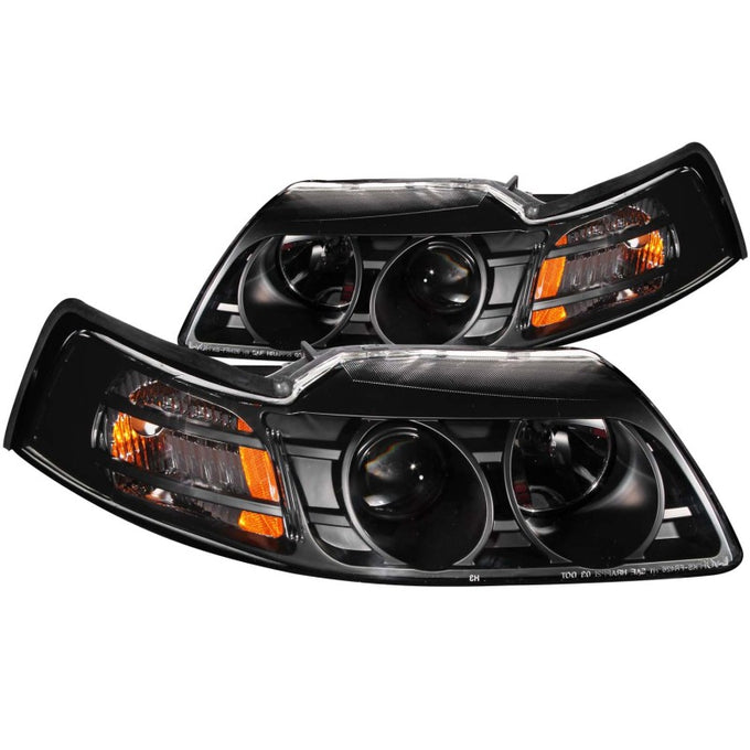 Black Projector Headlights <br> 99-04 Ford Mustang
