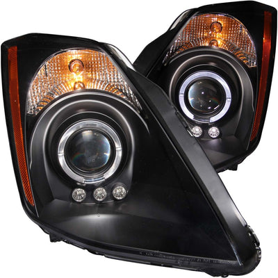 Black LED Halo Projector Headlights <br> 03-05 Nissan 350Z