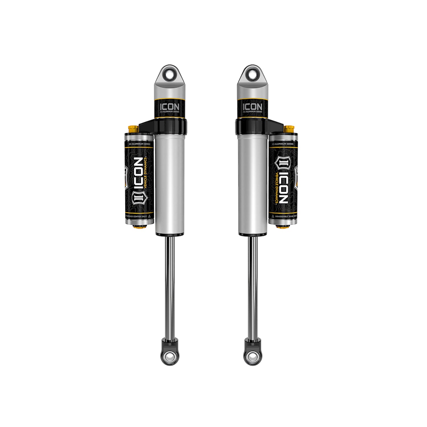 Pair 0-1in Rear / 4in Rear 2.5 Series Shocks VS PB CDCV <br> 2001-2022 Chevy Silverado GMC Sierra 2500 3500 HD