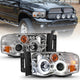 Chrome LED Halo Projector Headlights <br> 02-05 Dodge Ram 1500 2500 3500