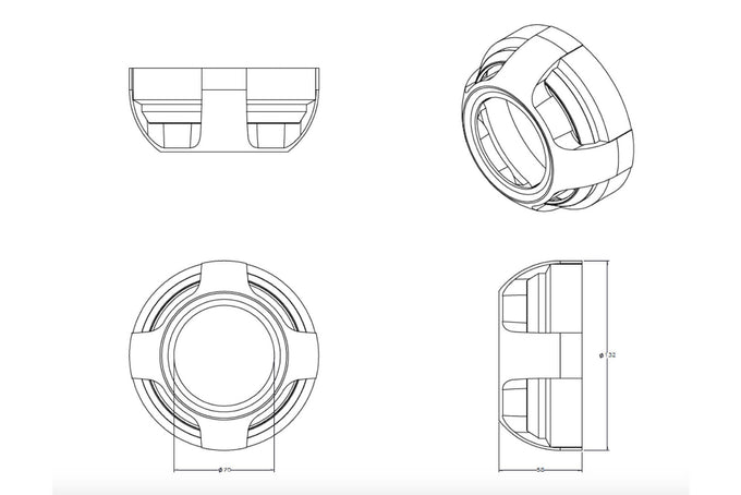 Apollo 2.0 Full Circle Projector Shroud <br>Universal