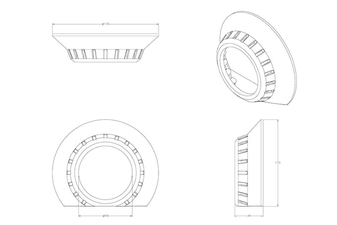 Projector Shroud <br>Lexus LS430, LS460
