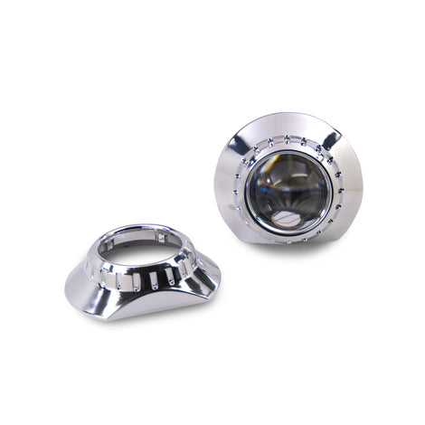E46-R Extended Projector Chrome Shroud <br>Universal
