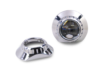 E46-R Extended Projector Chrome Shroud <br>Universal