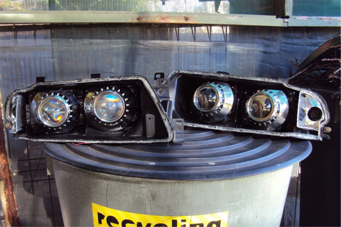 E46-R Extended Projector Chrome Shroud <br>Universal
