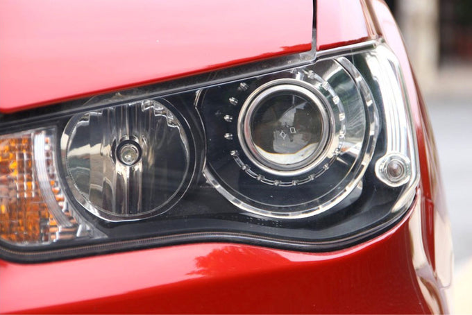 E46-R Extended Projector Chrome Shroud <br>Universal