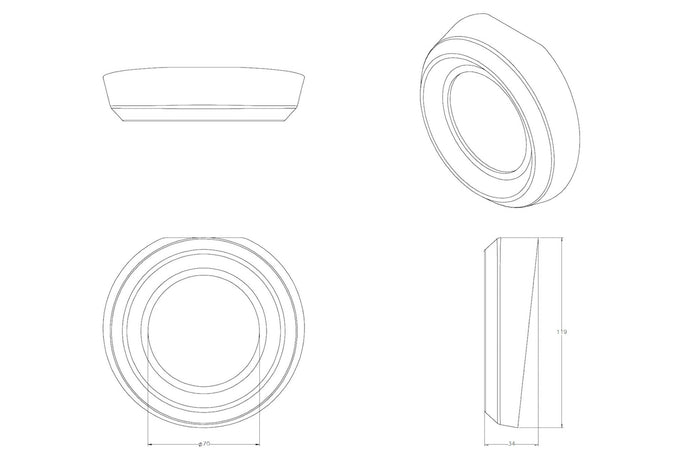Projector Shroud <br>Lexus LS430, LS460