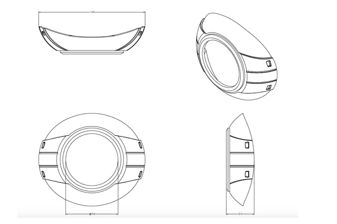Ocular Projector Shroud <br>Universal
