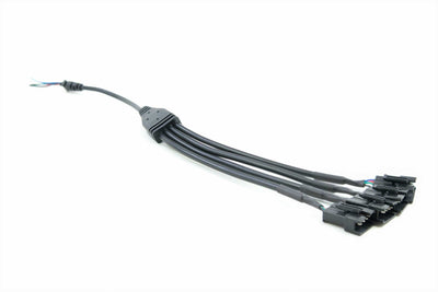 4 pin Splitter: Bare 4 Wire to 4x JST 4P Male <br>Universal