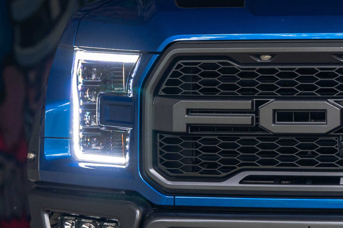 XB LED Headlights (Pair/ASM/White DRL) <br>15-17 Ford F150