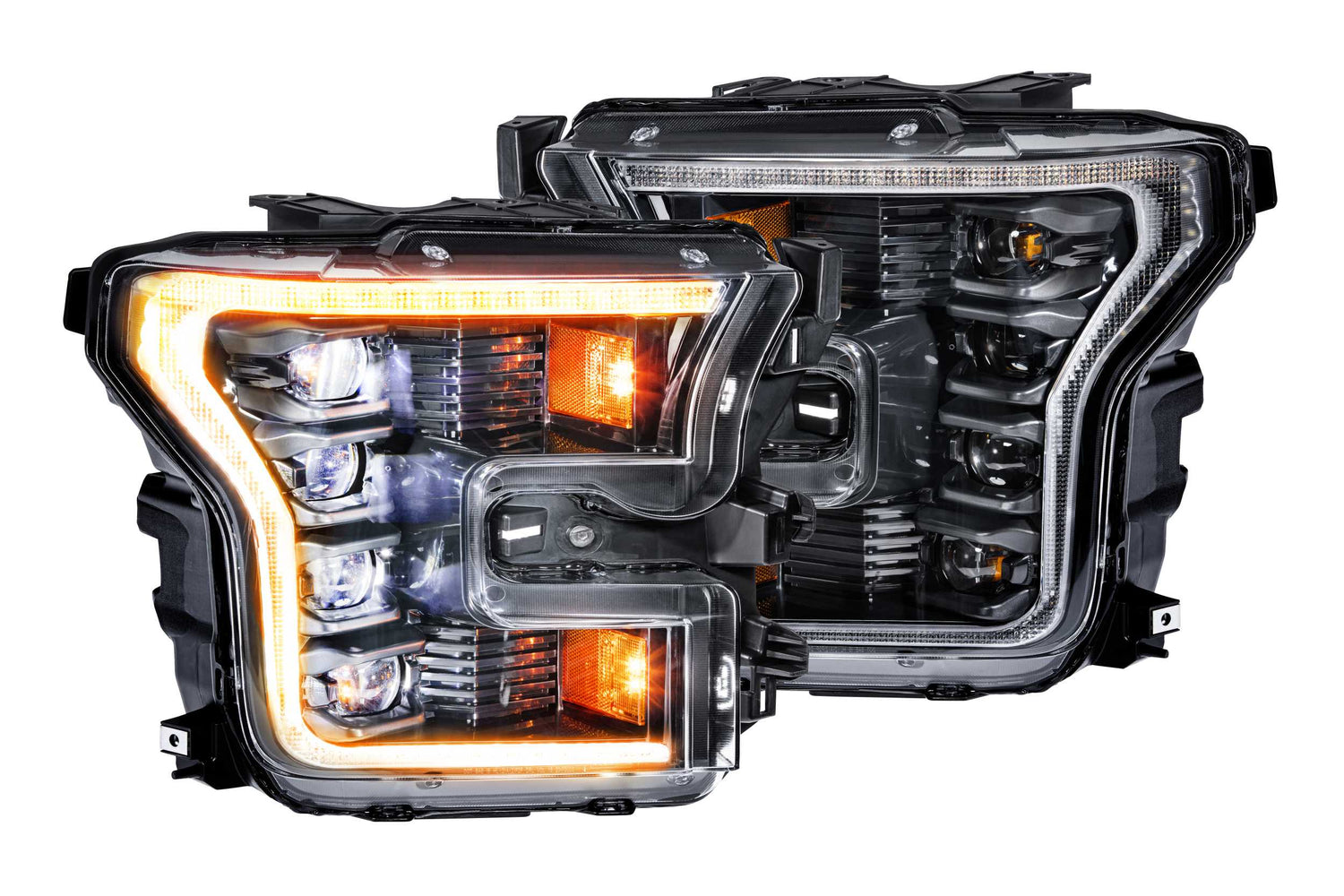 XB LED Headlights (Pair/ASM/Amber DRL)<br>15-17 Ford F150