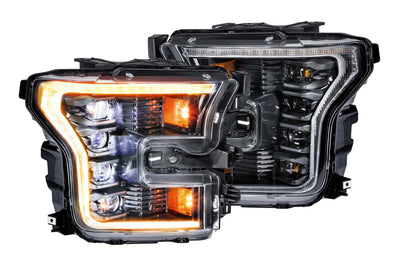 XB LED Headlights (Pair/ASM/Amber DRL)<br>15-17 Ford F150