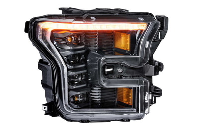 XB LED Headlights (Pair/ASM/Amber DRL)<br>15-17 Ford F150