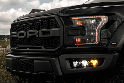XB LED Headlights (Pair/ASM/Amber DRL)<br>15-17 Ford F150