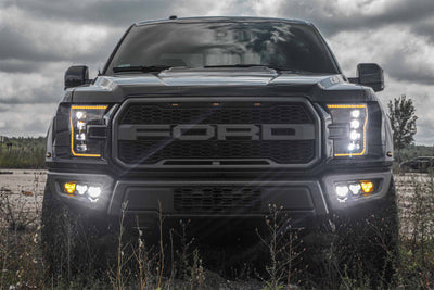 XB LED Headlights (Pair/ASM/Amber DRL)<br>15-17 Ford F150