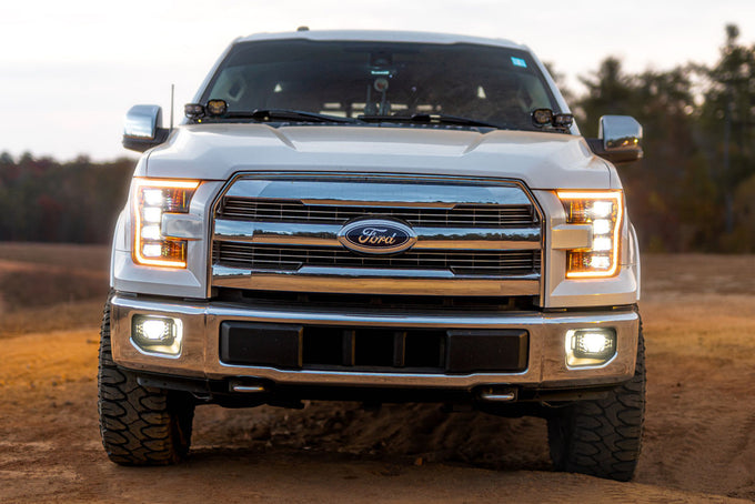 XB LED Headlights (Pair/ASM/Amber DRL)<br>15-17 Ford F150