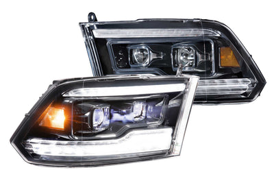 XB LED Headlights (Pair/ASM) <br>09-18 Dodge Ram 1500/HD