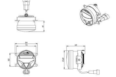 XB LED Fogs (Pair) <br>Universal