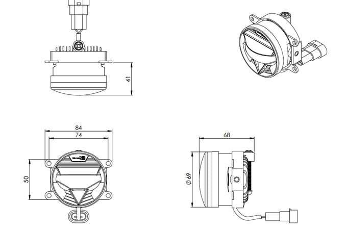 XB LED Fogs (Pair) <br>Universal