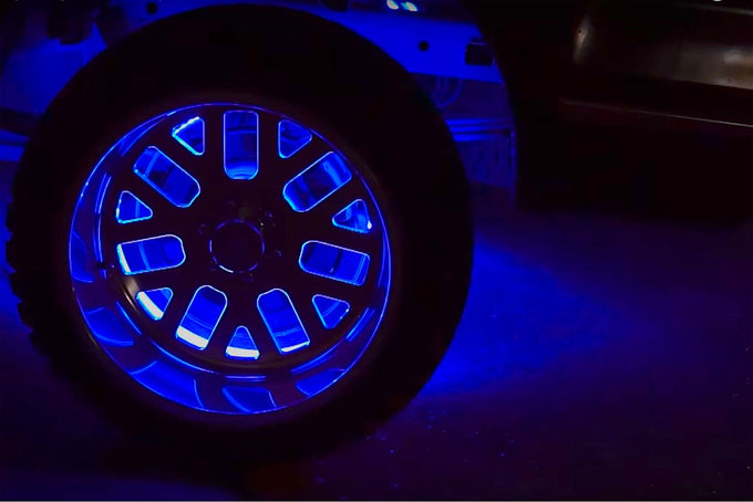 15.5 in.Profile Pixel Wheel Rings (4 Pc Set / RGBW) <br> Fit MORIMOTO CONTROLLER: XBT Bluetooth (Recommended)