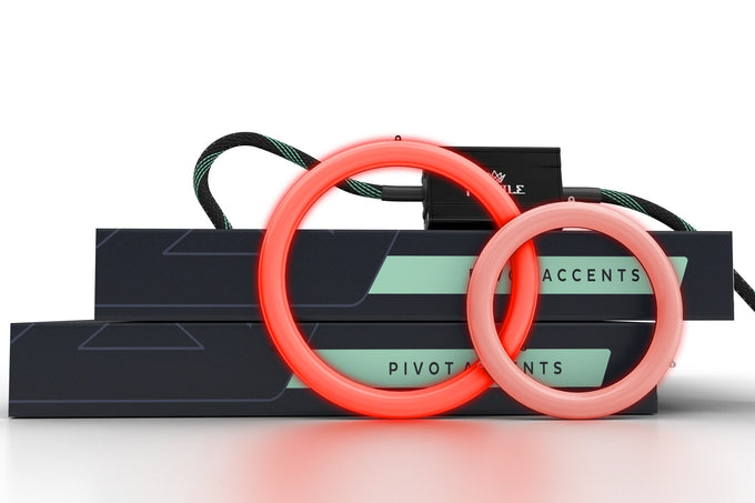 6 in.Profile Pivot Strip w/ Driver (Dual Red) <br> Fit Input: Tinned (Bare) Wire