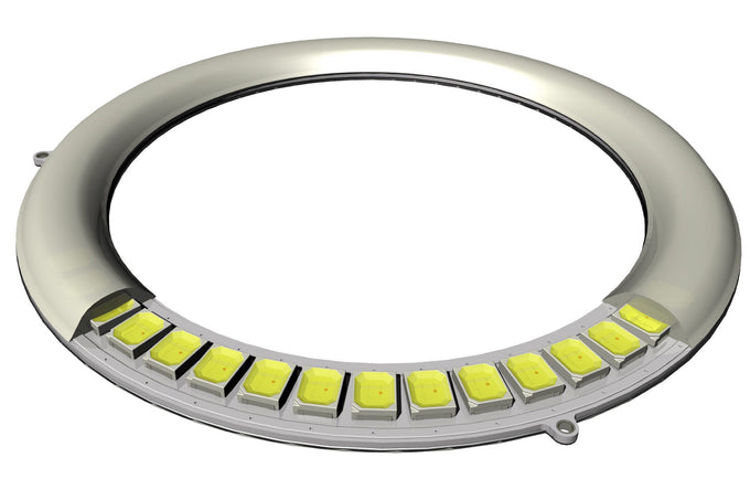70mm: Profile Pivot Ring w/ Driver (Dual Red) <br> Fit Input: Tinned (Bare) Wire