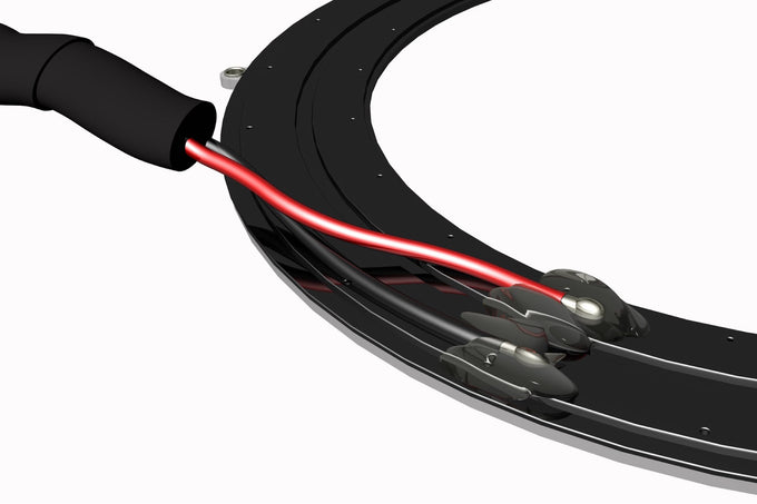 6 in.Profile Pivot Strip w/ Driver (Dual Red) <br> Fit Input: Tinned (Bare) Wire