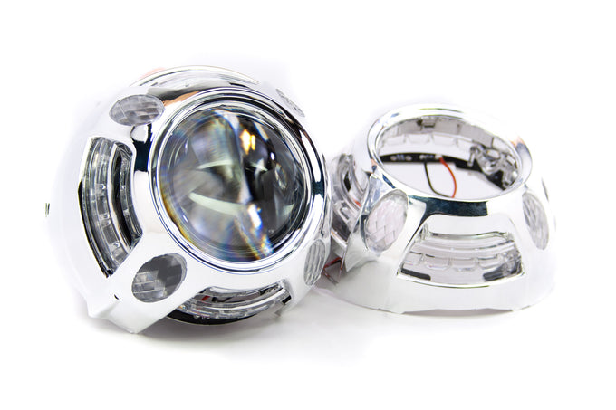Panamera 1.0 Projector Shroud White/Amber LED Switchback<br>Universal