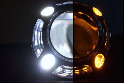 Panamera 1.0 Projector Shroud White/Amber LED Switchback<br>Universal