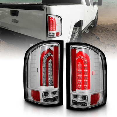 Chrome LED Taillights <br> 07-13 Chevy Silverado 1500 2500 3500