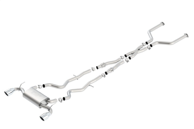 S-Type Cat-Back Exhaust System <br> 17-22 INFINITI Q60 3L V6