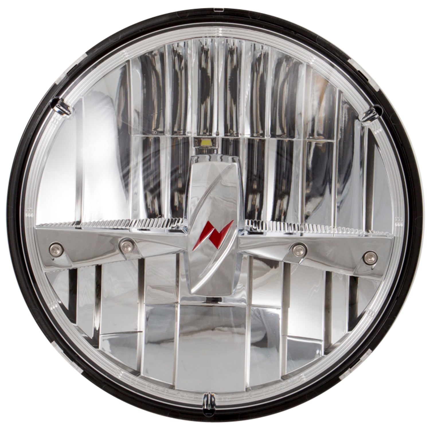 Chrome 7in Round LED Headlights <br> Universal